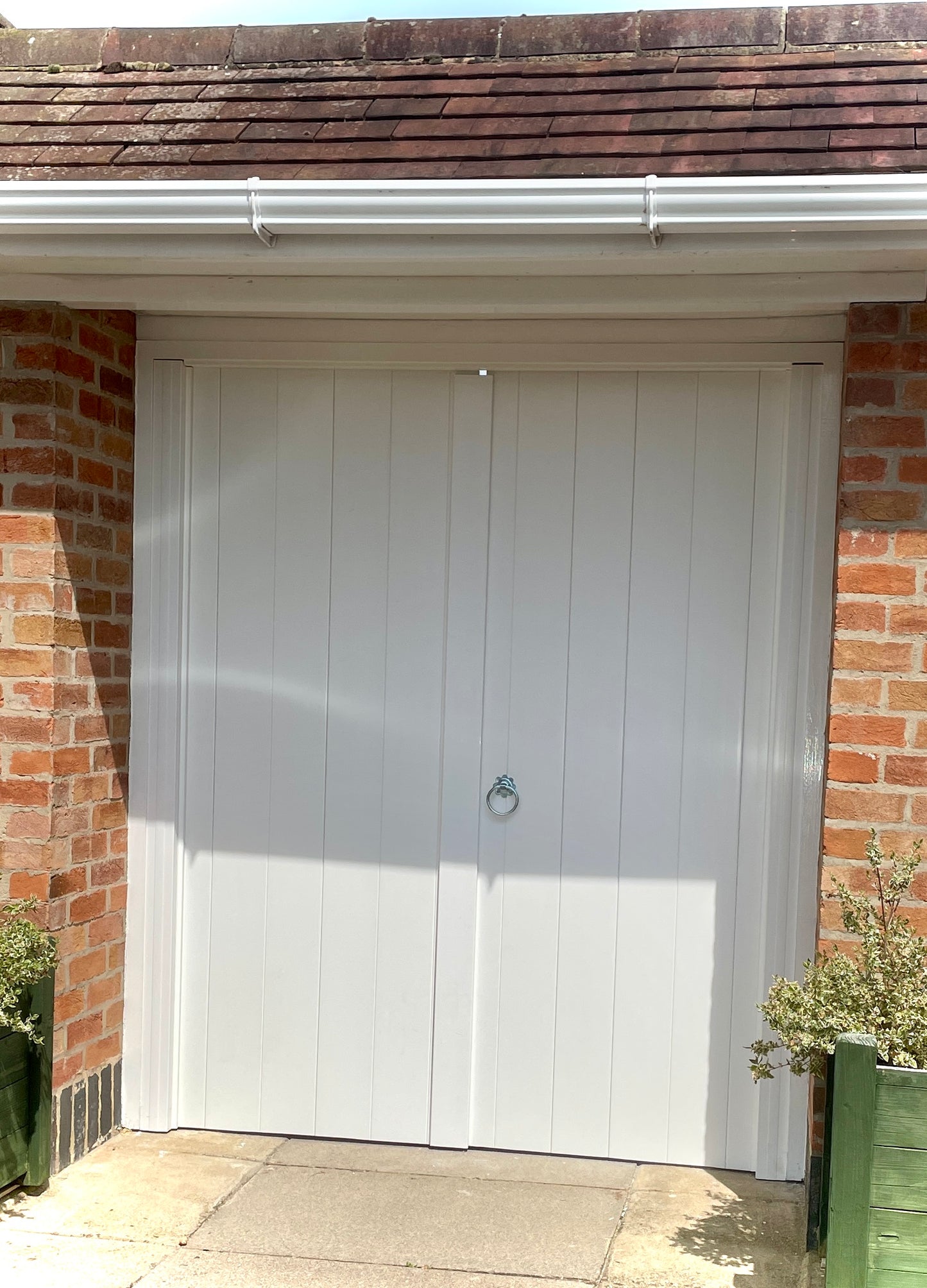 White Double Garden Gates - Tekplas