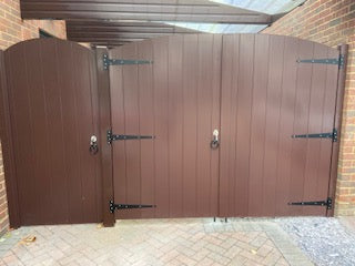 PVC Double Gates for Driveways and Gardens | W: 2001 - 2400mm, H: 1800mm | Arched Top
