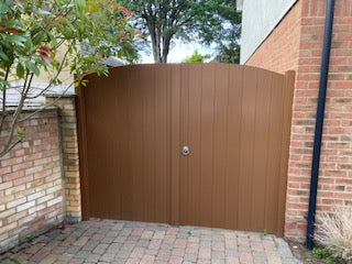 PVC Double Gates for Driveways and Gardens | W: 1500 - 2000mm, H: 1800mm | Arched Top