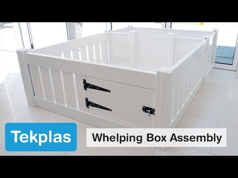 Tekplas Plastic Whelping Box and Puppy Playpen Assembly