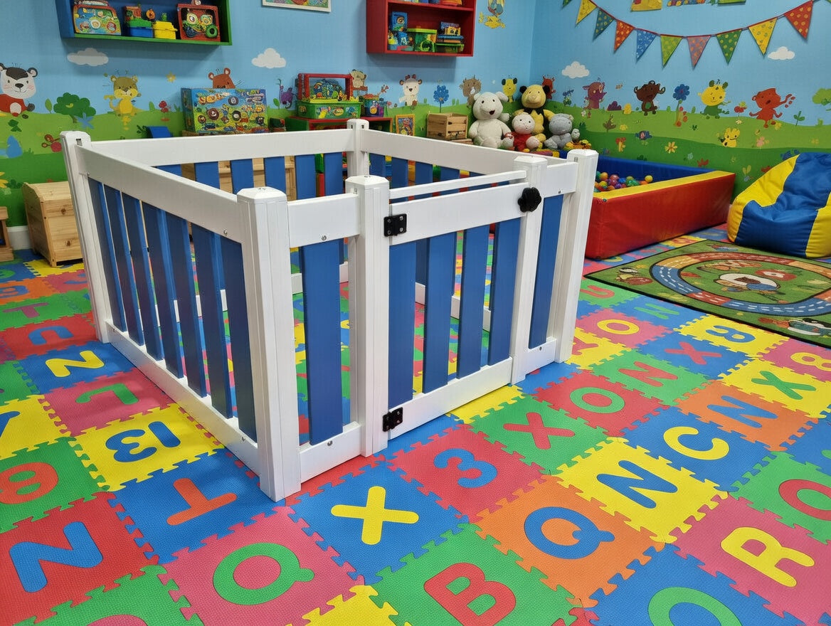 Baby and Toddler Playpen with Gate - 4 Panel
