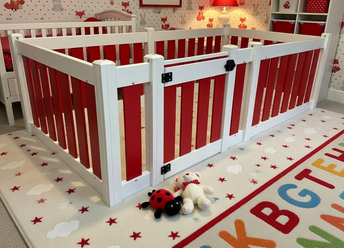 Baby and Toddler Playpen with Gate - 6 Panel