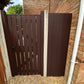 Plastic Slatted Side Gate Full Screen | W: 600 - 900mm, H: 1800mm | Flat Top