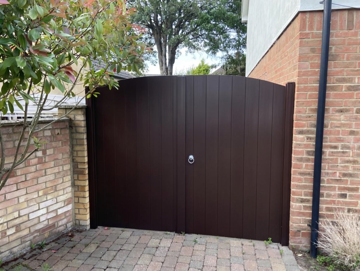 Double Gates with Aluminium Frame | Arched Top | W: 2.8m - 3.6m, H: 1800mm