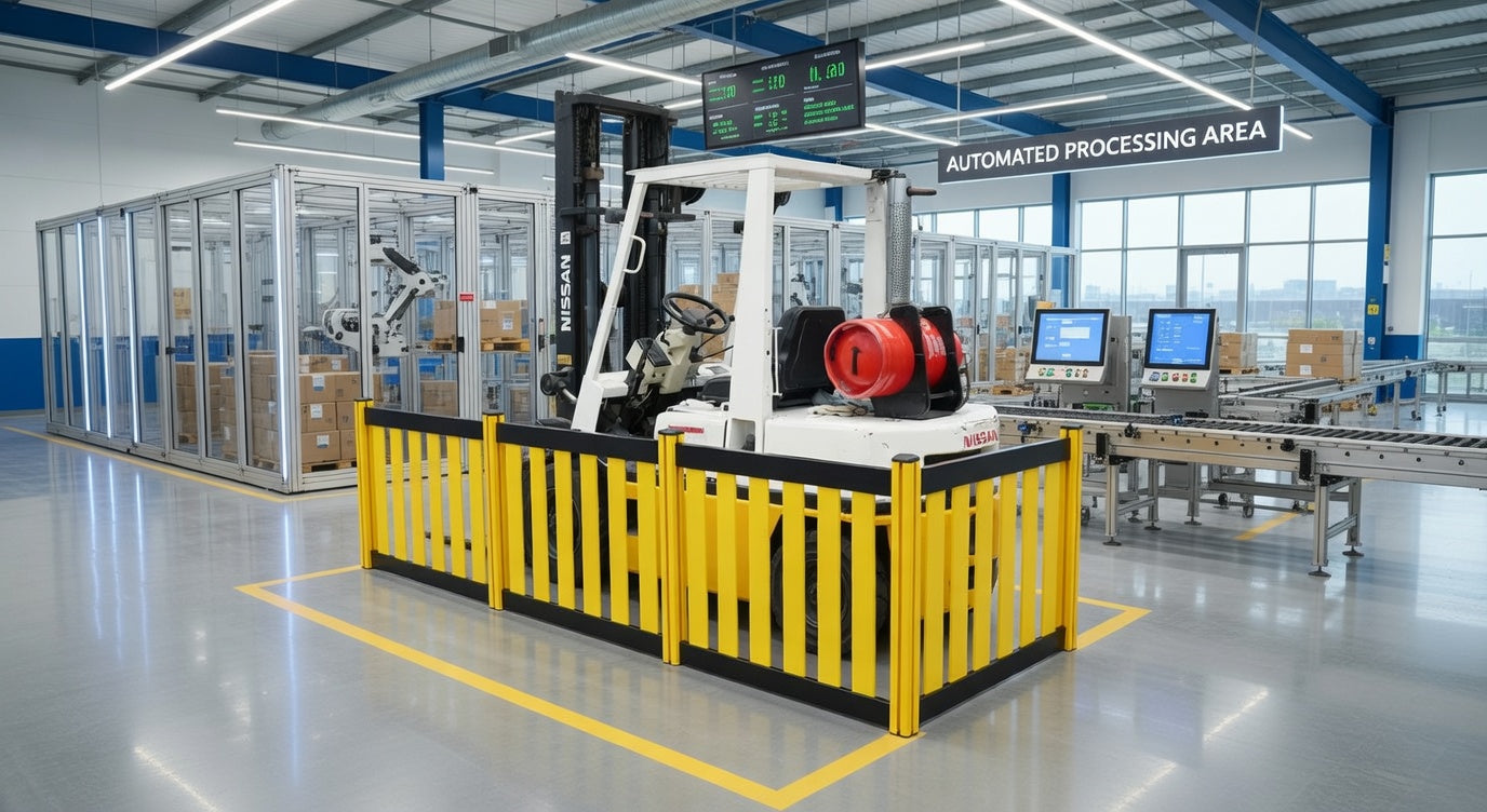 Safety Barrier Fencing Grey and Yellow