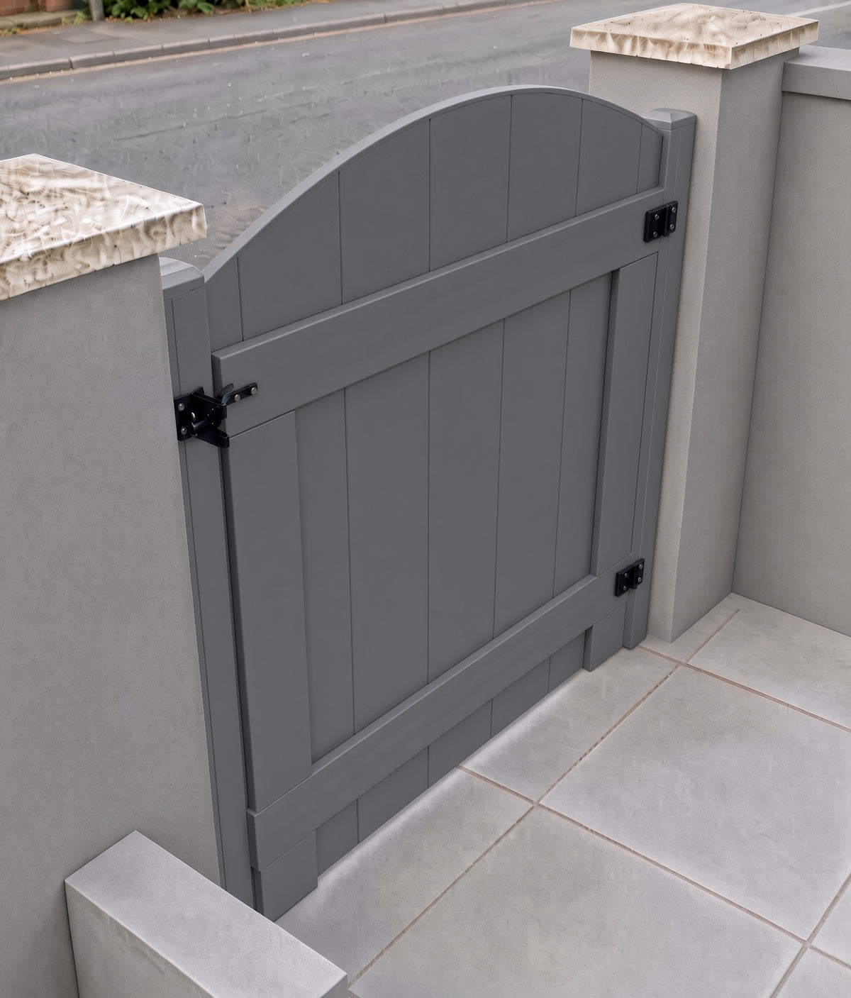 Small Garden Gate PVC | Arched Top | W: 600 - 1200mm, H: 900mm