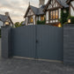 PVC Double Gates for Driveways and Gardens | W: 1500 - 2000mm, H: 1800mm | Arched Top