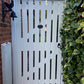 Plastic Slatted Side Gate Full Screen | W: 600 - 900mm, H: 1800mm | Flat Top