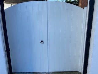 PVC Double Gates for Driveways and Gardens | W: 2001 - 2400mm, H: 1800mm | Arched Top