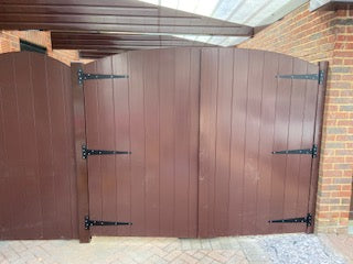 PVC Double Gates for Driveways and Gardens | W: 1500 - 2000mm, H: 1800mm | Flat Top