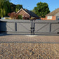 Double Gates with Aluminium Frame | Arched Top | W: 2.8m - 6m, H: 1800mm
