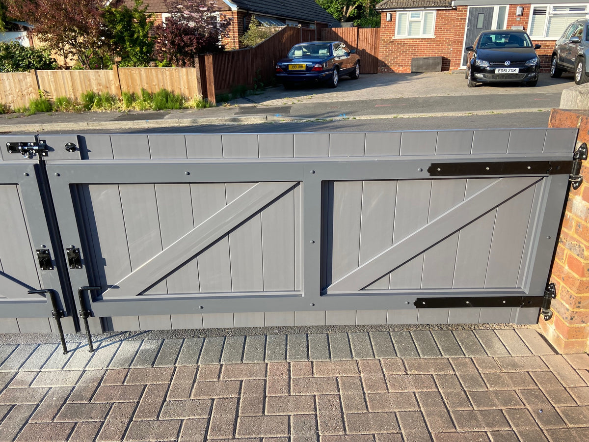 Path Gate Frame Double Gates with Aluminium Frame | Flat Top | W: 2.8m - 6m, H: 1800mm ...