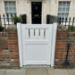 uPVC Garden Gate – Solid Panel with Contemporary Slatted Top H:1000mm