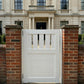 uPVC Garden Gate – Solid Panel with Contemporary Slatted Top H:1000mm