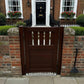 uPVC Garden Gate – Solid Panel with Contemporary Slatted Top H:1000mm