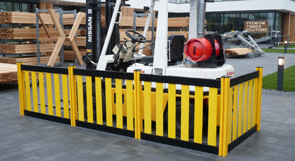 Safety Barrier Fencing Grey and Yellow