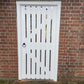 Plastic Slatted Side Gate Full Screen | W: 1200 - 1400mm, H: 1800mm | Flat Top