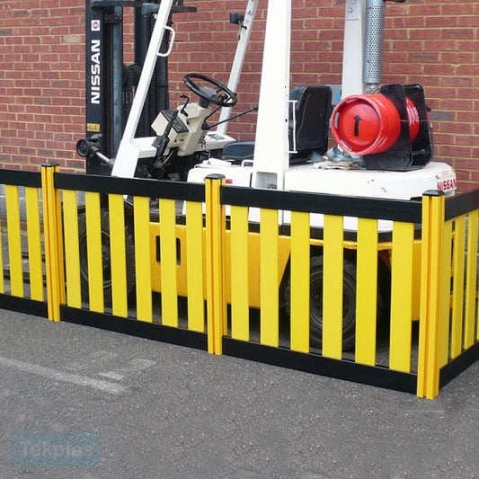 Safety Barrier Fencing Grey and Yellow
