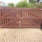 Slatted Double Driveway Gate | W: 1500 mm - 1950 mm, H: 1100 mm (Standard)