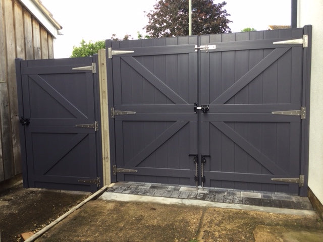 PVC Double Gates for Driveways and Gardens | W: 1500 - 2000mm, H: 1800mm | Flat Top