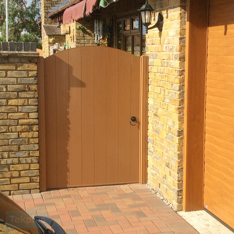 Pvc Cladding Gate PVC Plastic Side Gate | W: 1201 - 1400mm, H: 1800mm | Arched Top – Tekplas