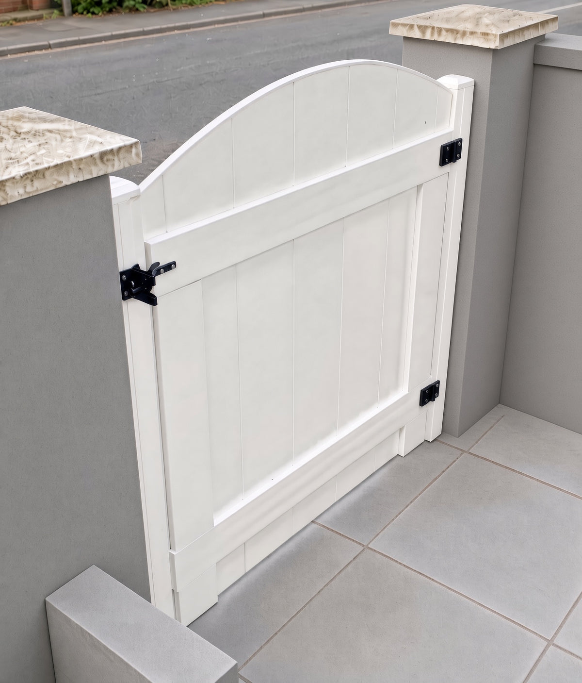 Small Garden Gate PVC | Arched Top | W: 600 - 1200mm, H: 900mm