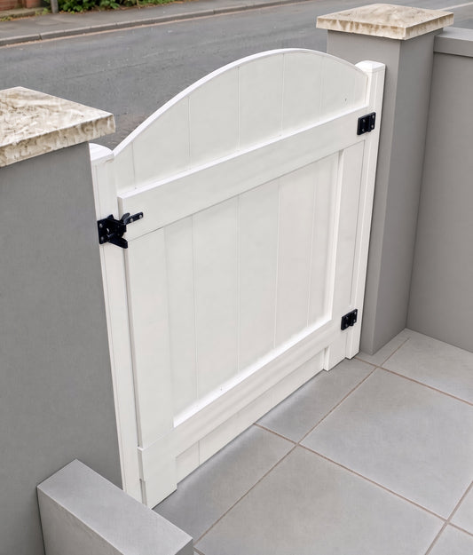 Small Garden Gate PVC | Arched Top | W: 600 - 1200mm, H: 900mm