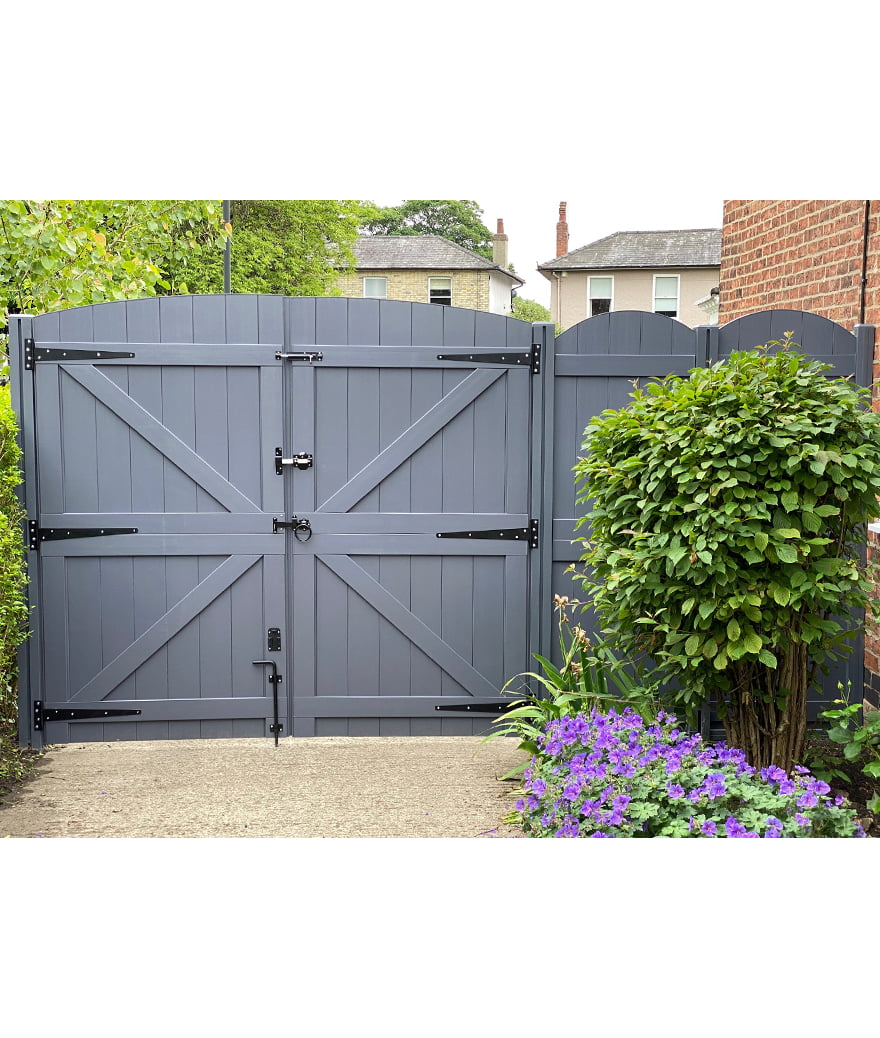 Gate Full Length PVC Double Gates for Driveways and Gardens | W: 1500 - 2000mm, H: 1800 ...