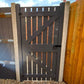 Plastic Slatted Side Gate Full Screen | W: 600 - 900mm, H: 1800mm | Flat Top