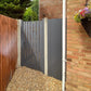 Plastic Slatted Side Gate Full Screen | W: 600 - 900mm, H: 1800mm | Flat Top