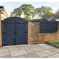 PVC Double Gates for Driveways and Gardens | W: 2401 - 2750mm, H: 1800mm | Arched Top