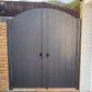 PVC Double Gates for Driveways and Gardens | W: 2401 - 2750mm, H: 1800mm | Arched Top